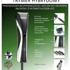 Wahl Home Haircut & Beard, trymer hybrydowy do strzyżenia, przewodowy/bezprzewodowy z wyświetlaczem LCD