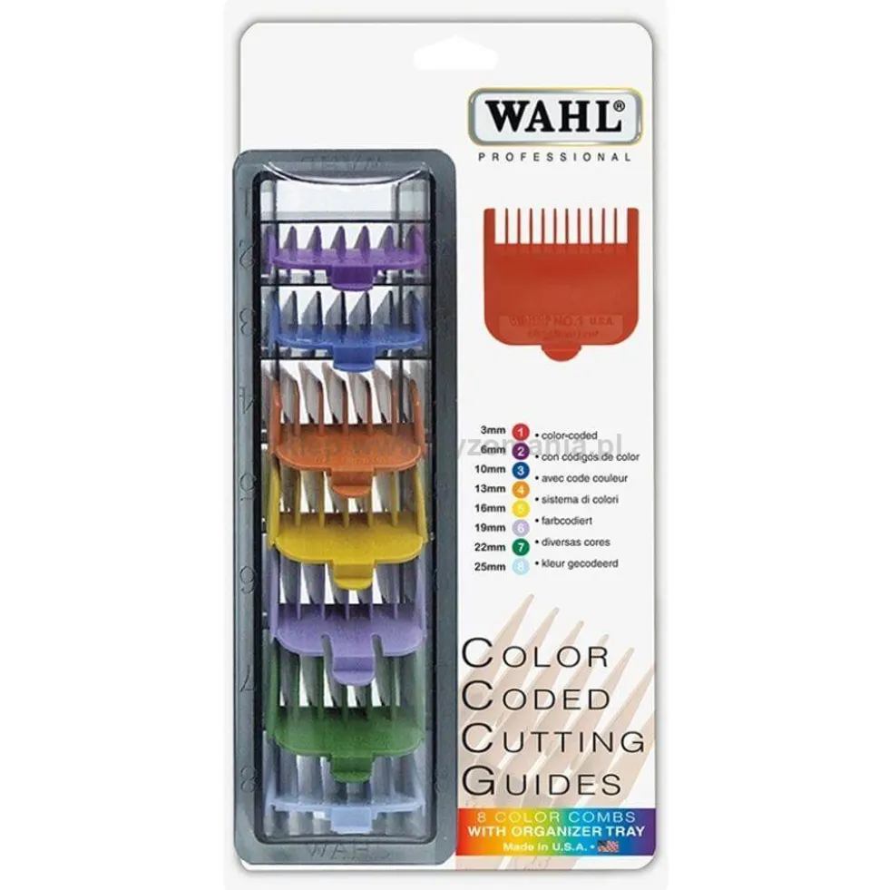 Wahl Komplet plastikowych nasadek do maszynek TAPER (wszystkie modele) MAGIC CLIP, ICON, LEGEND, BALDING(3,6,10,13,16,19,22,25 mm)