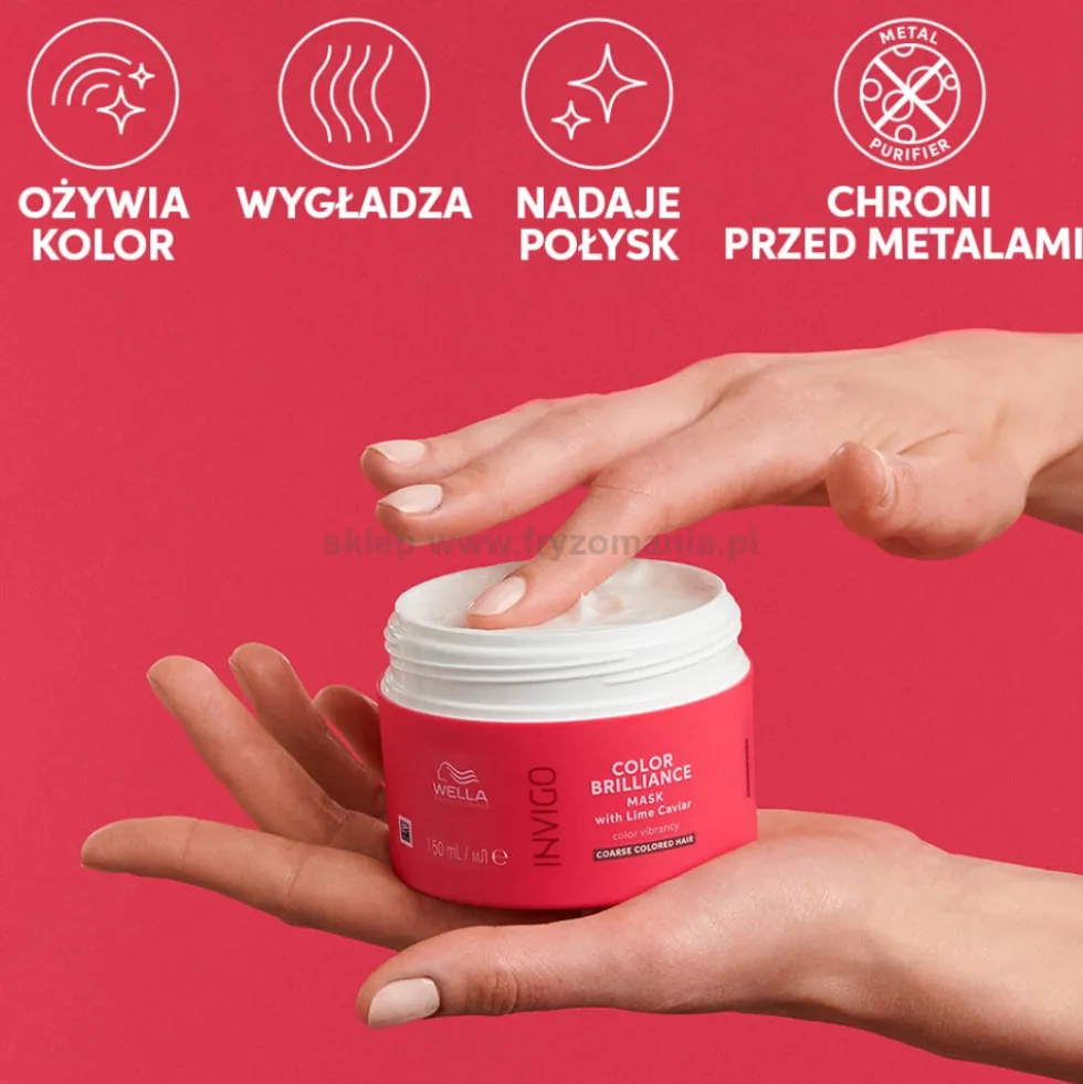 Wella Professionals Invigo Color Brilliance Maska do włosów farbowanych, cienkich i farbowanych 150ml