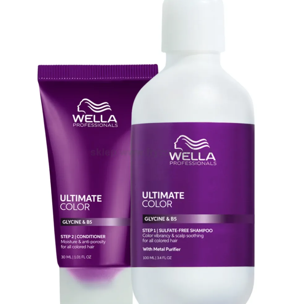 Wella Professionals Ultimate Color - zestaw do włosów farbowanych szampon 100ml i odżywka 30ml