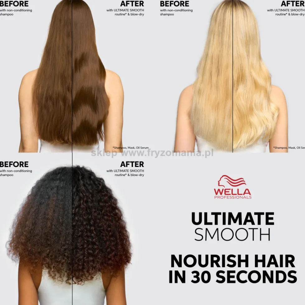 Wella Professionals Ultimate Smooth Szampon do włosów suchych i puszących się 1000ml
