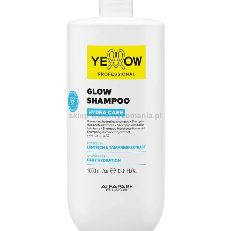 Yellow Professional Hydra Care Glow Szampon nawilżająco-rozświetlający do włosów 1000ml