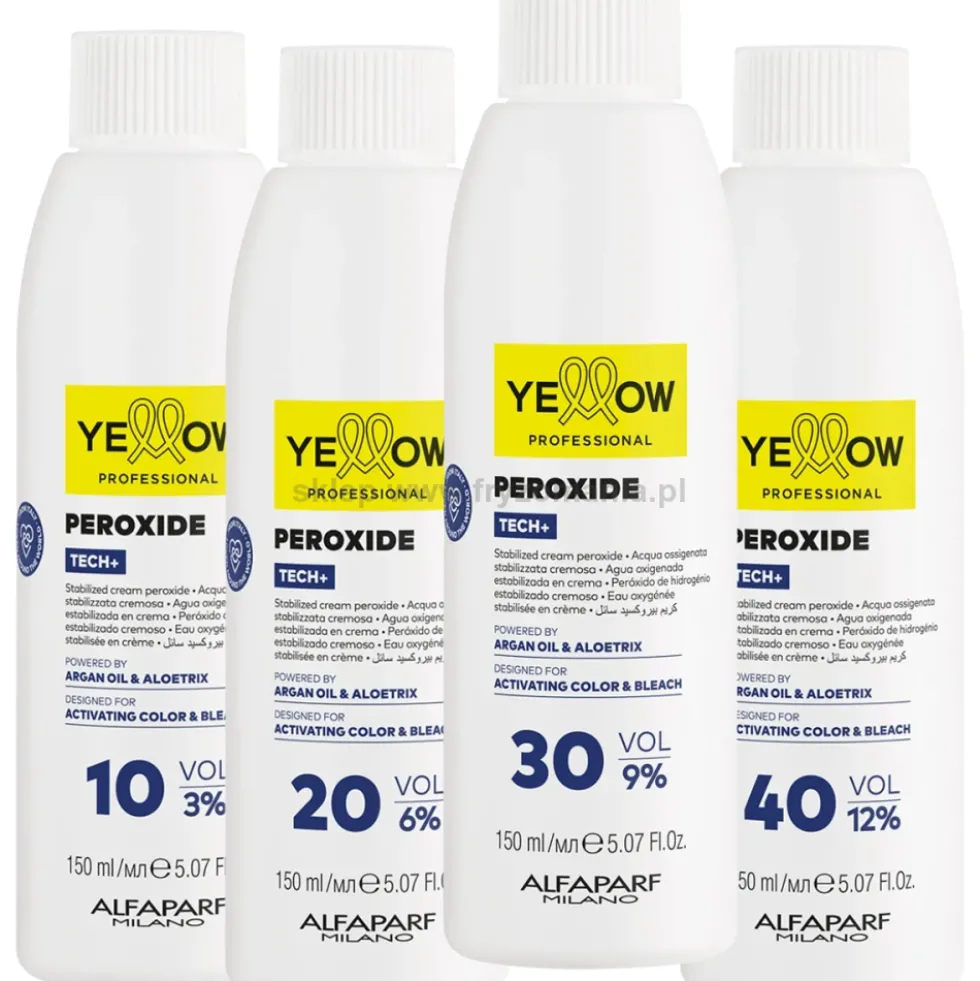 Yellow Professional Tech+ Peroxide Oksydant do farb 3%, 6%, 9%, 12% 150ml