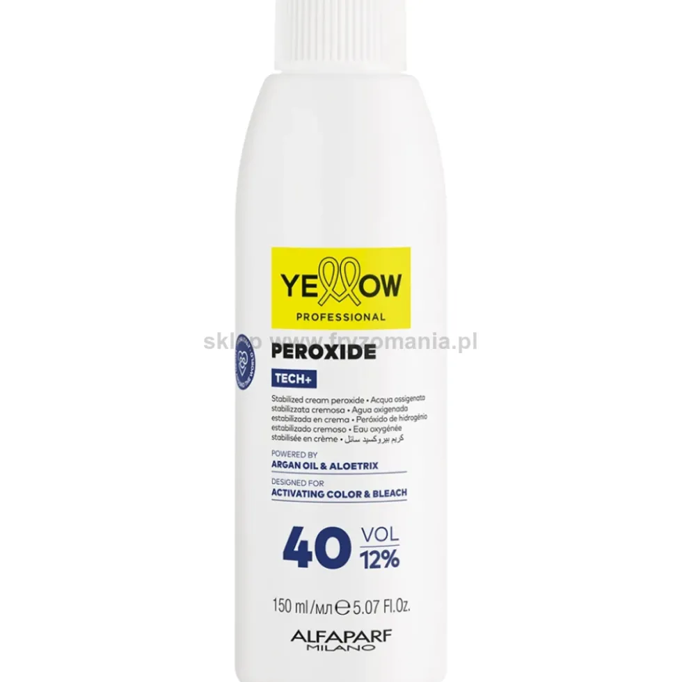 Yellow Professional Tech+ Peroxide Oksydant do farb 3%, 6%, 9%, 12% 150ml