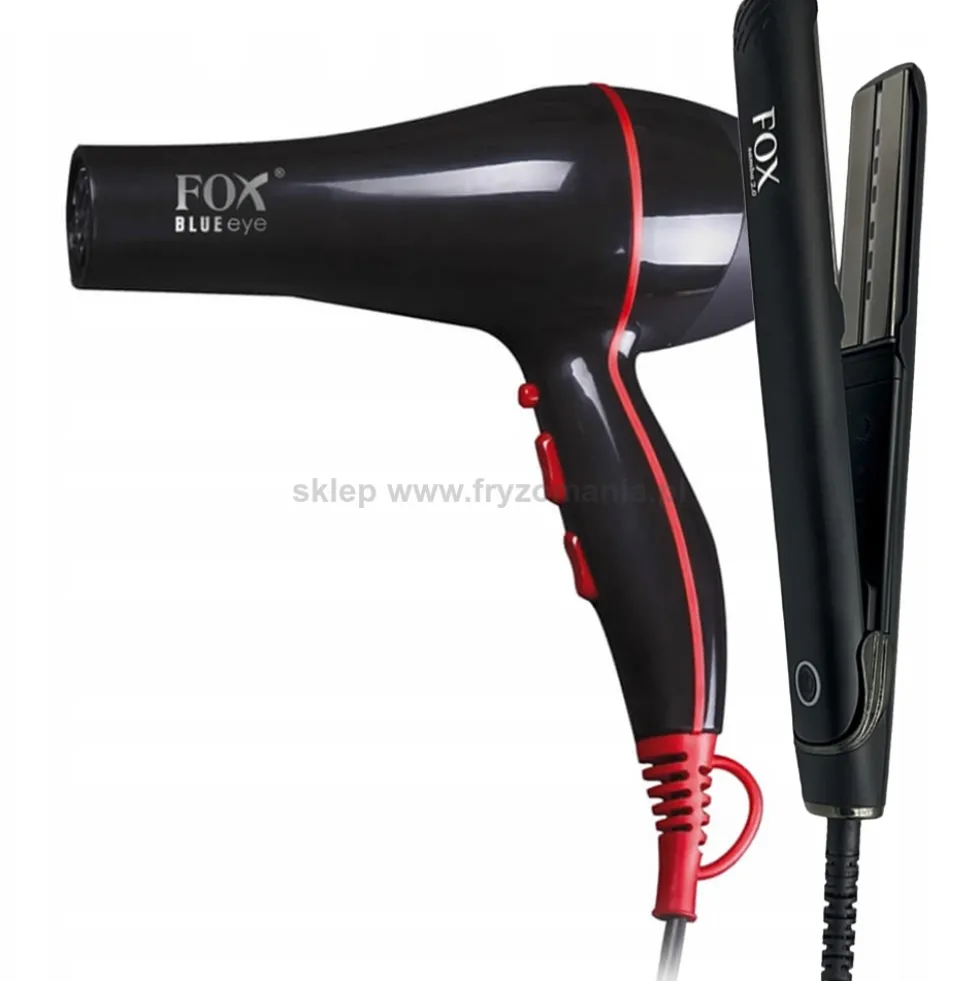 Zestaw - Fox Samba 2.0 prostownica i Fox Blue Eye 2100W suszarka do włosów