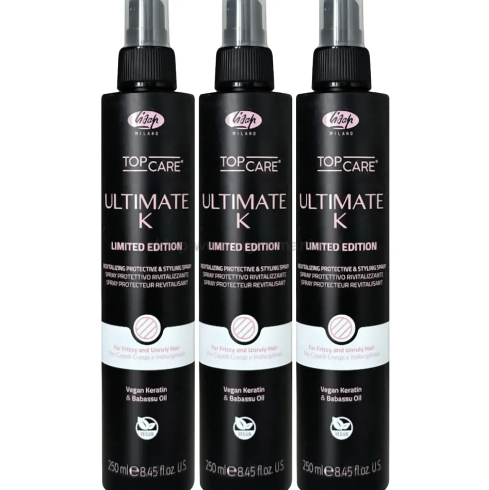 Zestaw: 3 x Lisap Ultimate Straight Fluid spray do prostowania 250ml