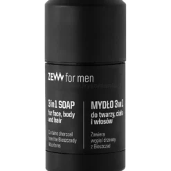ZEW for men Mydło naturalne 3w1 do twarzy, ciała i włosów z węglem drzewnym 85ml