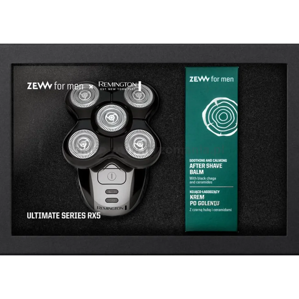 ZEW for men x Remington RX5 - zestaw golarka do głowy i krem po goleniu